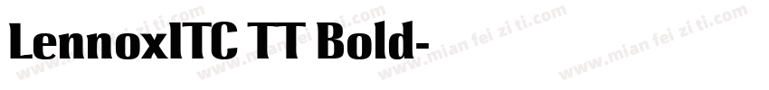 LennoxITC TT Bold字体转换